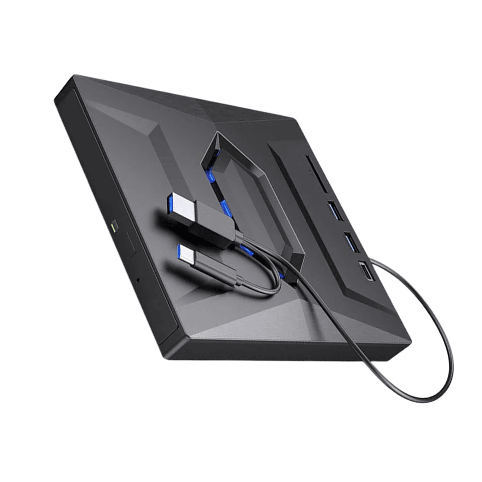 External CD DVD Drive USB Writer Burner Player For PC Laptop Windows Mac Portable Optical Drive Wit
