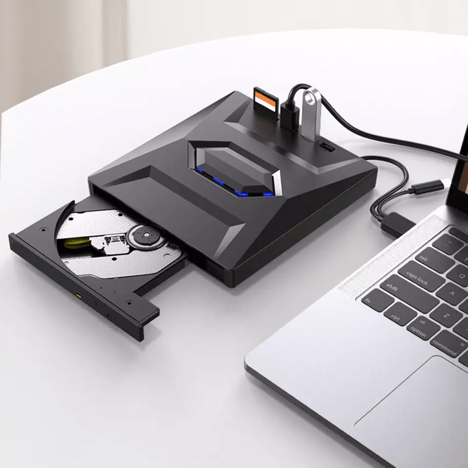 External CD DVD Drive USB Writer Burner Player For PC Laptop Windows Mac Portable Optical Drive Wit