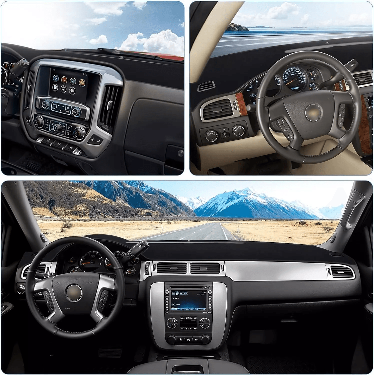 Fit For Chevy SilveradoTahoeSuburban 20072014 Dashboard Pad Cover Mat UV Protection Dash Mat With O 11
