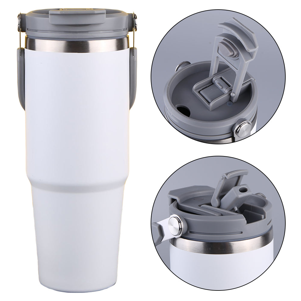 30oz Vacuum Insulated Cup  DoubleLayer Stainless Steel Water Bottle For Hot  Cold Drinks 2