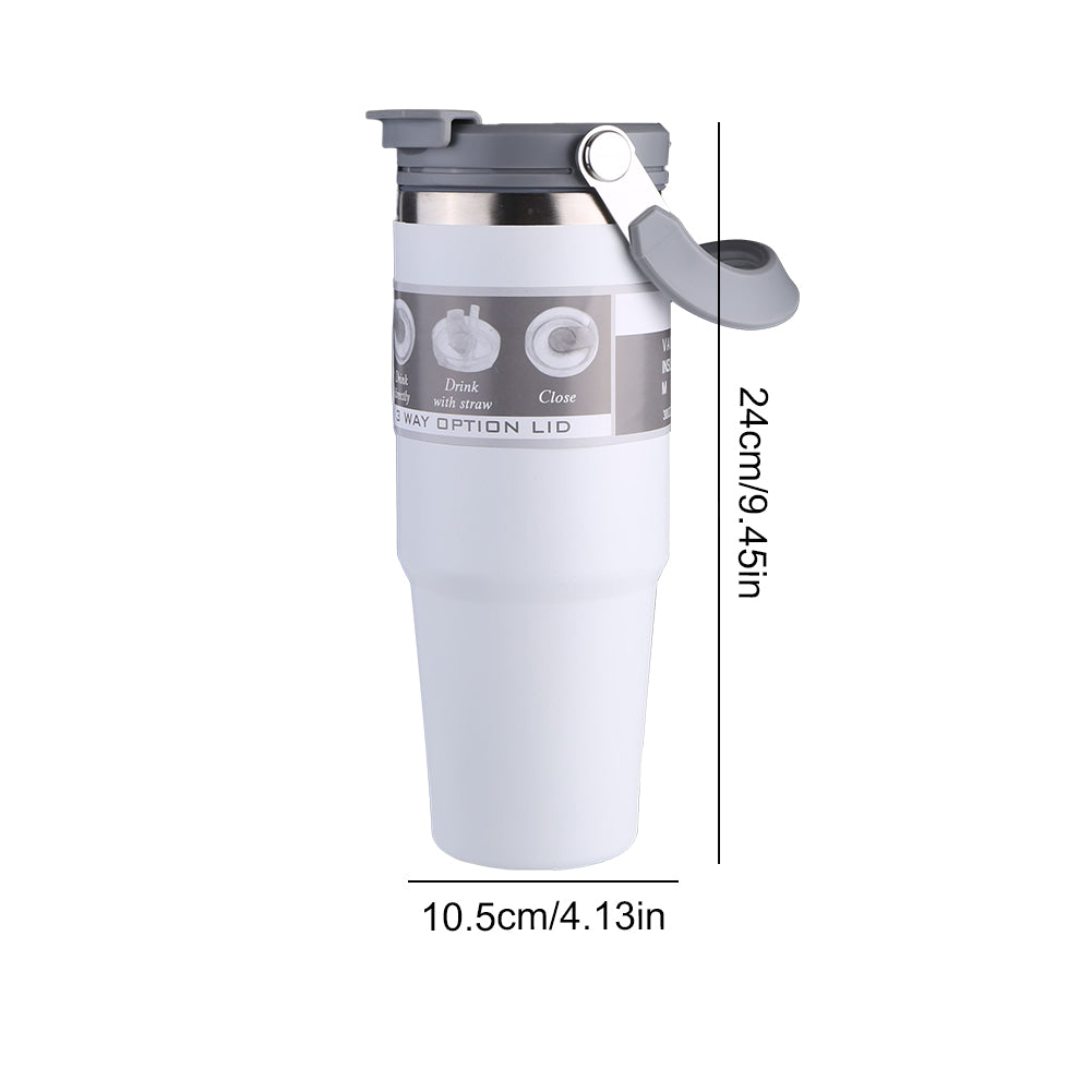 30oz Vacuum Insulated Cup  DoubleLayer Stainless Steel Water Bottle For Hot  Cold Drinks 3