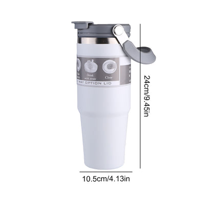30oz Vacuum Insulated Cup  DoubleLayer Stainless Steel Water Bottle For Hot  Cold Drinks 3