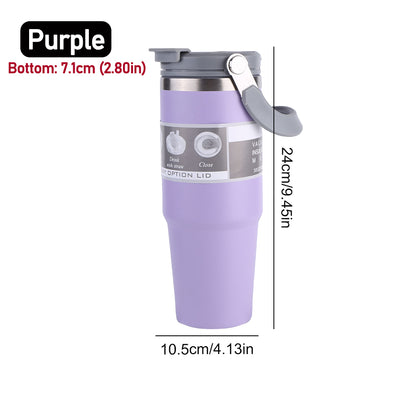 30oz Vacuum Insulated Cup  DoubleLayer Stainless Steel Water Bottle For Hot  Cold Drinks 4