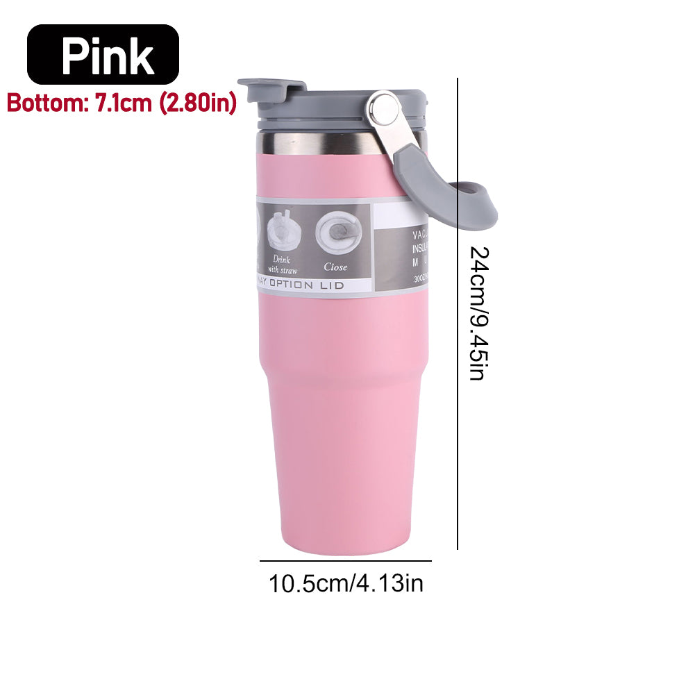 30oz Vacuum Insulated Cup  DoubleLayer Stainless Steel Water Bottle For Hot  Cold Drinks 5