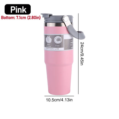 30oz Vacuum Insulated Cup  DoubleLayer Stainless Steel Water Bottle For Hot  Cold Drinks 5