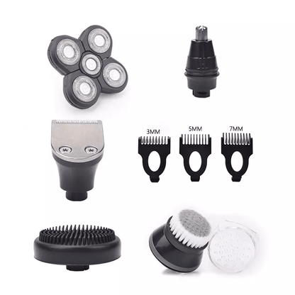 Mens Rotary Electric Shaver 5in1 Rechargeable Bald Head Razor With Beard Trimmer Nose Clipper  Faci 16