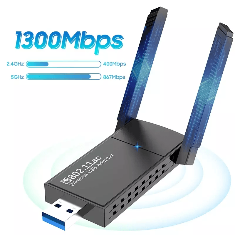USB Dual Band WiFi Adapter, Wireless Network Dongle