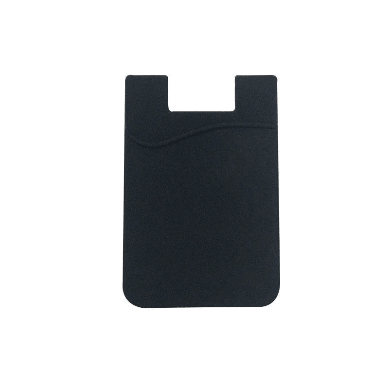 5Pack Adhesive Silicone Phone Wallet  Credit Card Holder Pocket Sticker For Smartphones Black 8