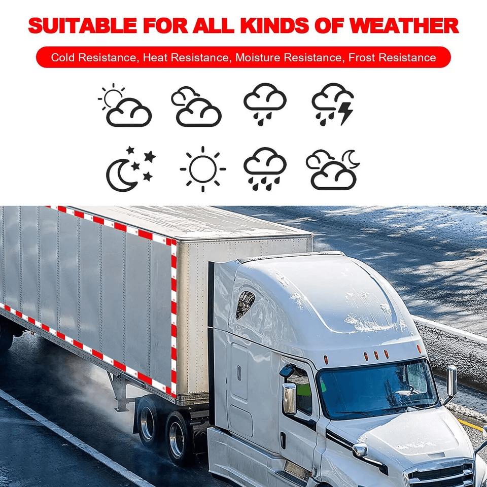 Red White Reflective Conspicuity Tape For Trailer Safety Warning Sign Auto Truck Strip With Waterpr 1