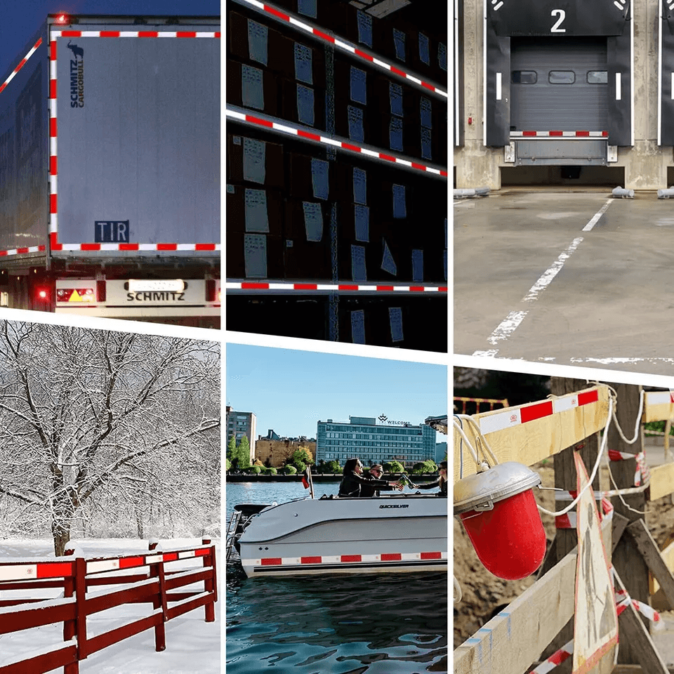 Red White Reflective Conspicuity Tape For Trailer Safety Warning Sign Auto Truck Strip With Waterpr 6