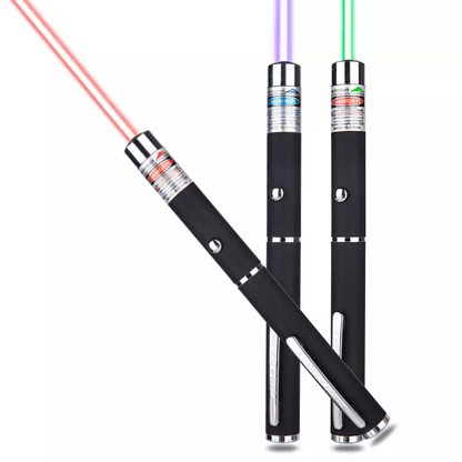 Laser Pointer Pen Green Blue Red Light Visible Beam Lazer Battery Powered Metal Pen For Cat Toys  O 9