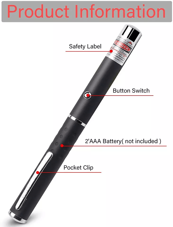 Laser Pointer Pen Green Blue Red Light Visible Beam Lazer Battery Powered Metal Pen For Cat Toys  O 14