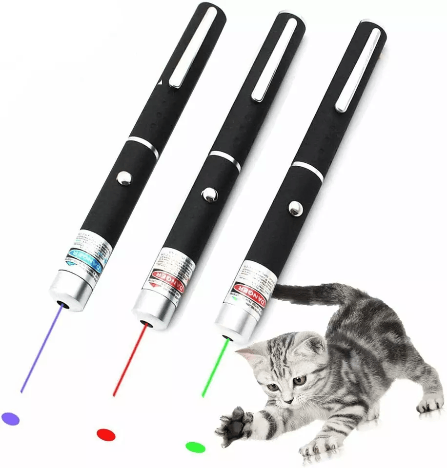 Laser Pointer Pen Green Blue Red Light Visible Beam Lazer Battery Powered Metal Pen For Cat Toys  O 3