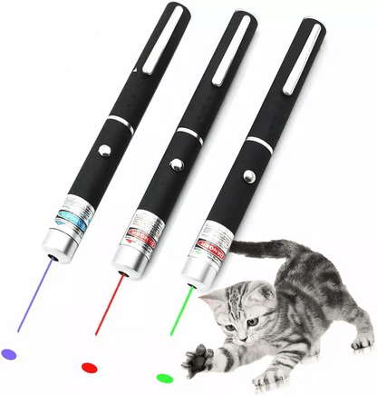 Laser Pointer Pen Green Blue Red Light Visible Beam Lazer Battery Powered Metal Pen For Cat Toys  O 3