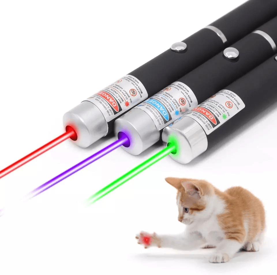Laser Pointer Pen Green Blue Red Light Visible Beam Lazer Battery Powered Metal Pen For Cat Toys  O 18