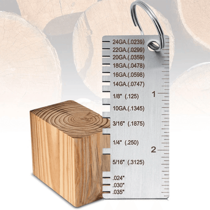 2PCS Thickness Gage Sheet Metal Gauge Measuring Tool Stainless Steel Wire Gauge For Welding Fabrica 2