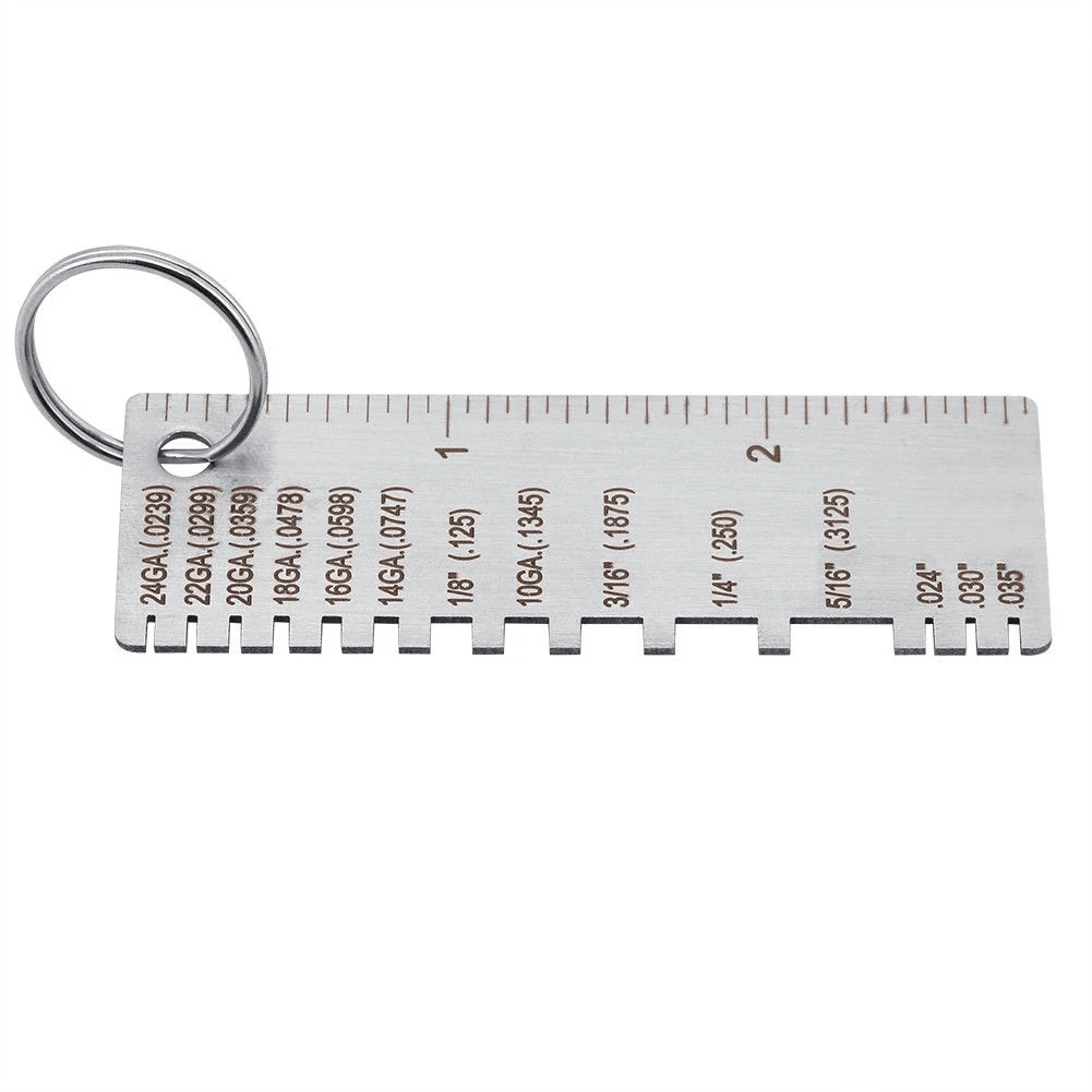 2PCS Thickness Gage Sheet Metal Gauge Measuring Tool Stainless Steel Wire Gauge For Welding Fabrica 5
