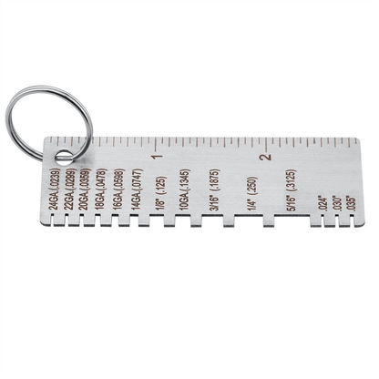 2PCS Thickness Gage Sheet Metal Gauge Measuring Tool Stainless Steel Wire Gauge For Welding Fabrica 5