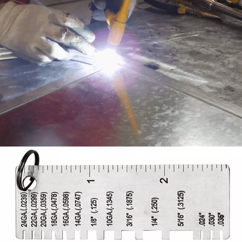 2PCS Thickness Gage Sheet Metal Gauge Measuring Tool Stainless Steel Wire Gauge For Welding Fabrica 6