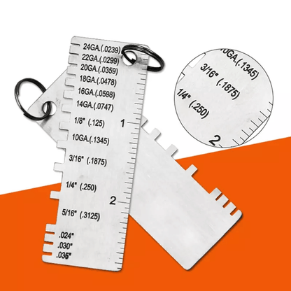 2PCS Thickness Gage Sheet Metal Gauge Measuring Tool Stainless Steel Wire Gauge For Welding Fabrica 4