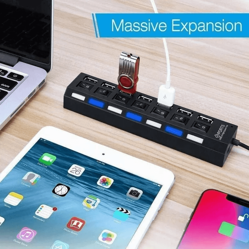 USB Hub High Speed Splitter Adapter For PC Laptop Desktop Mac 2