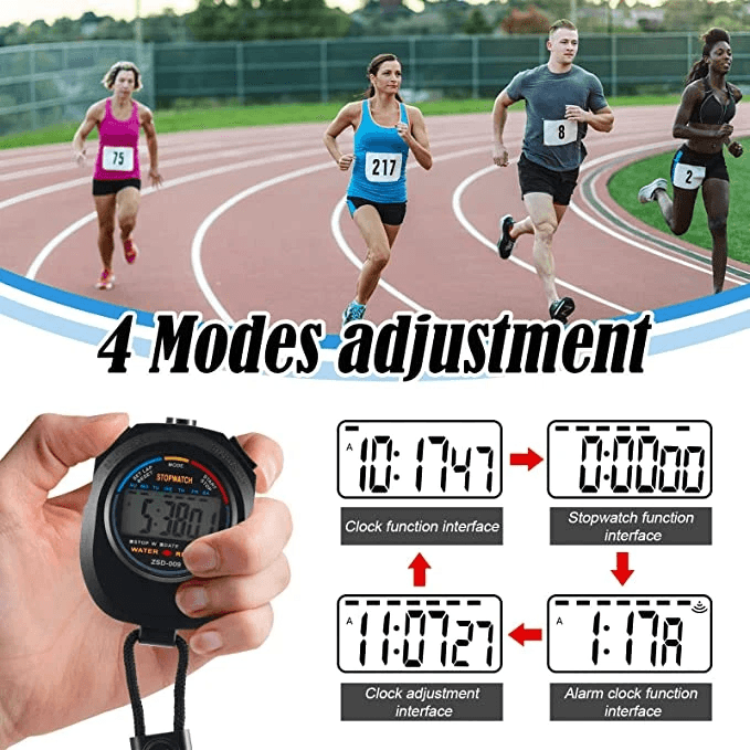 Digital Stopwatch Sports Counter Set With Chronograph Date Timer And Odometer Watch Lightweight Tim 1