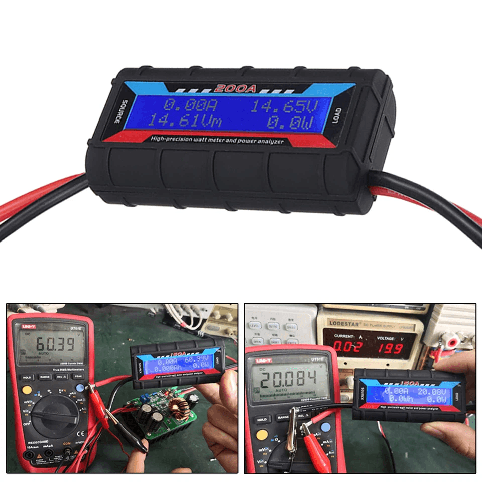 DC Digital Monitor LCD Volt Amp Meter Analyzer For RC Car Solar Battery Power 1