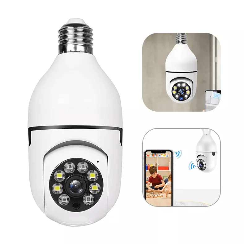 Light Bulb Camera WiFi Smart Wireless Security IR Night Vision With Motion Alerts TwoWay Audio For  8