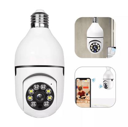 Light Bulb Camera WiFi Smart Wireless Security IR Night Vision With Motion Alerts TwoWay Audio For  8