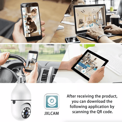 Light Bulb Camera WiFi Smart Wireless Security IR Night Vision With Motion Alerts TwoWay Audio For  5