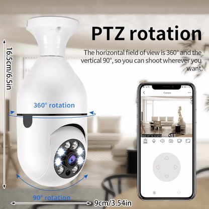 Light Bulb Camera WiFi Smart Wireless Security IR Night Vision With Motion Alerts TwoWay Audio For  3
