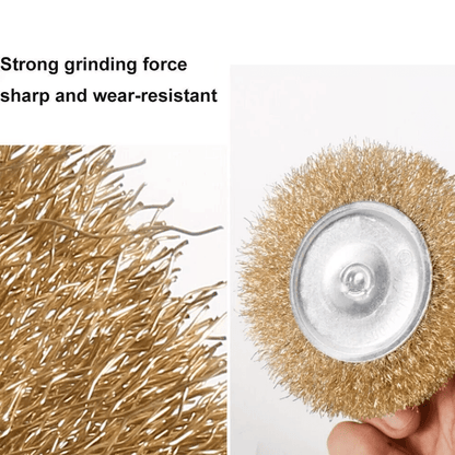 Wire Wheel Brush Set Coarse Crimped Carbon Steel Drill Cup Attachments For Rust  Paint Removal 2