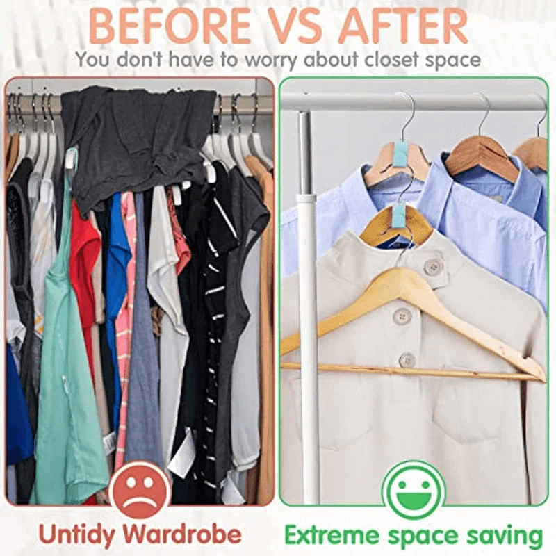 Clothes Hanger Connector Hooks Closet Hangers Organizer Space Saving Clip For Wardrobe Storage And  1