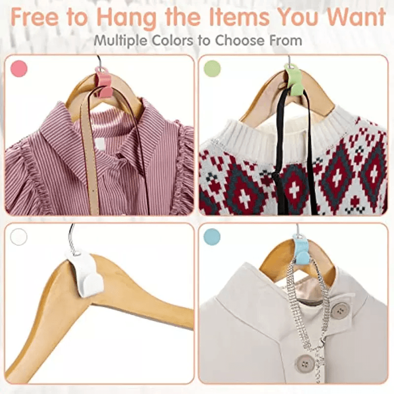 Clothes Hanger Connector Hooks Closet Hangers Organizer Space Saving Clip For Wardrobe Storage And  13