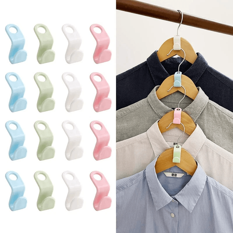 Clothes Hanger Connector Hooks Closet Hangers Organizer Space Saving Clip For Wardrobe Storage And  11