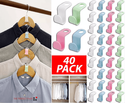 Clothes Hanger Connector Hooks Closet Hangers Organizer Space Saving Clip for Wardrobe Storage and Vertical Hanging