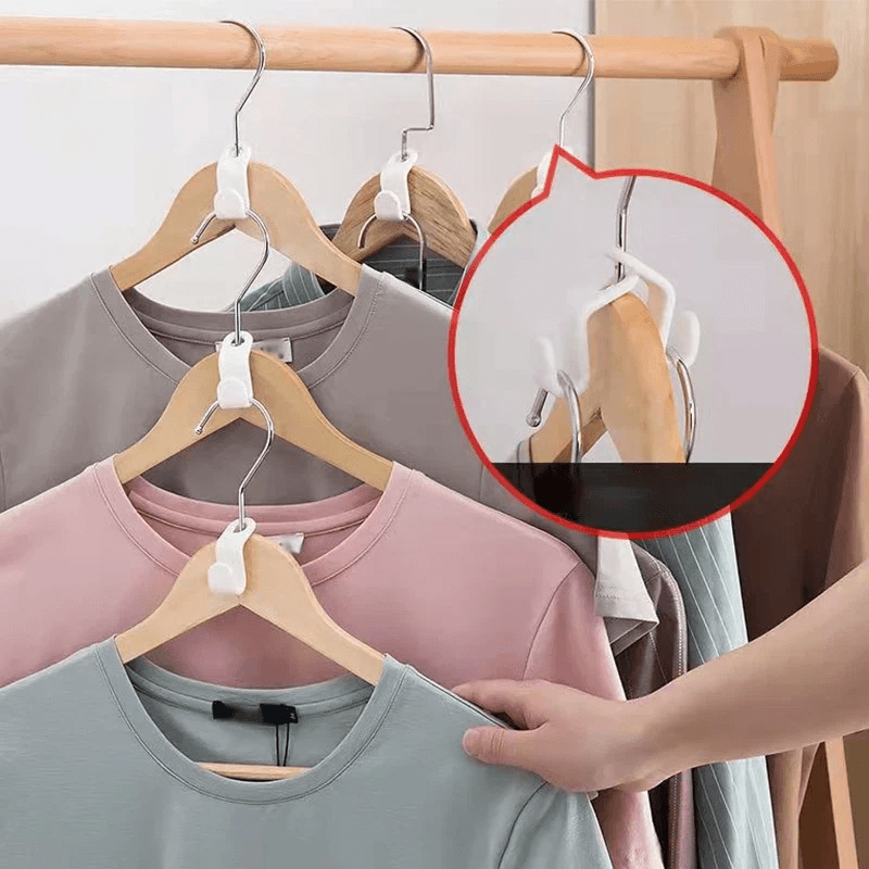 Clothes Hanger Connector Hooks Closet Hangers Organizer Space Saving Clip For Wardrobe Storage And  4