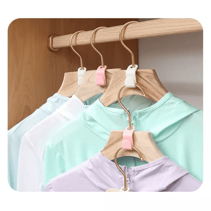 Clothes Hanger Connector Hooks Closet Hangers Organizer Space Saving Clip For Wardrobe Storage And  7