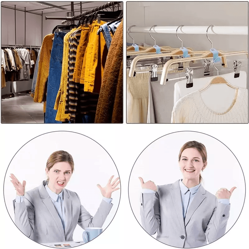 Clothes Hanger Connector Hooks Closet Hangers Organizer Space Saving Clip For Wardrobe Storage And  3