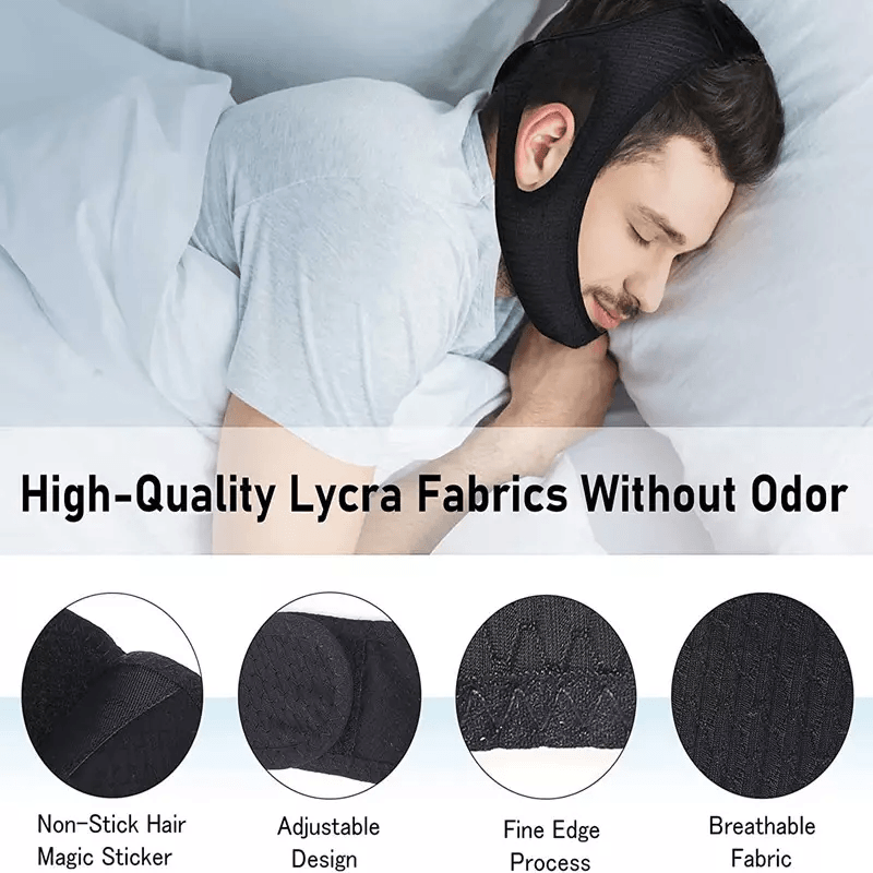 Anti Snoring Chin Strap Sleep Apnea Belt Snore Stopper Jaw Support Solution 2