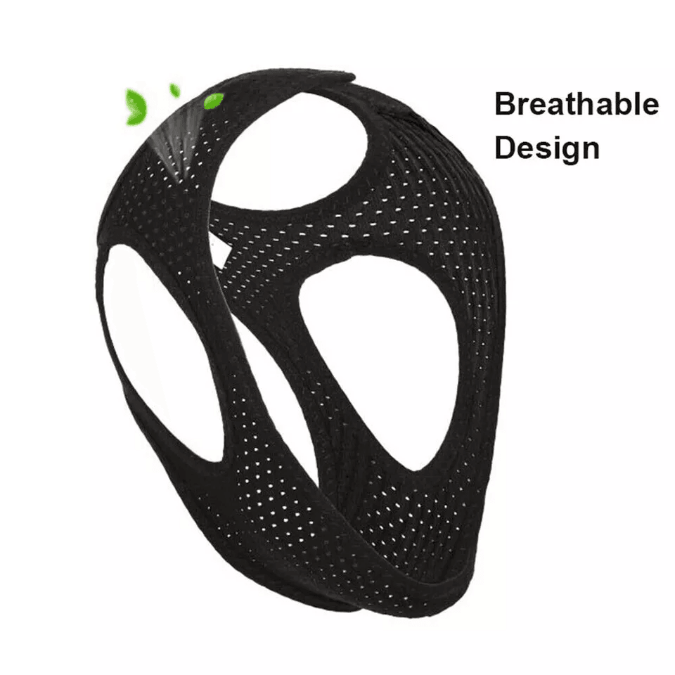 Anti Snoring Chin Strap Sleep Apnea Belt, Snore Stopper Jaw Support Solution