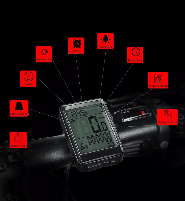 Bike Bicycle Speedometer Cycle Digital Odometer Computer  Waterproof LCD Wireless Cycling Computer  5