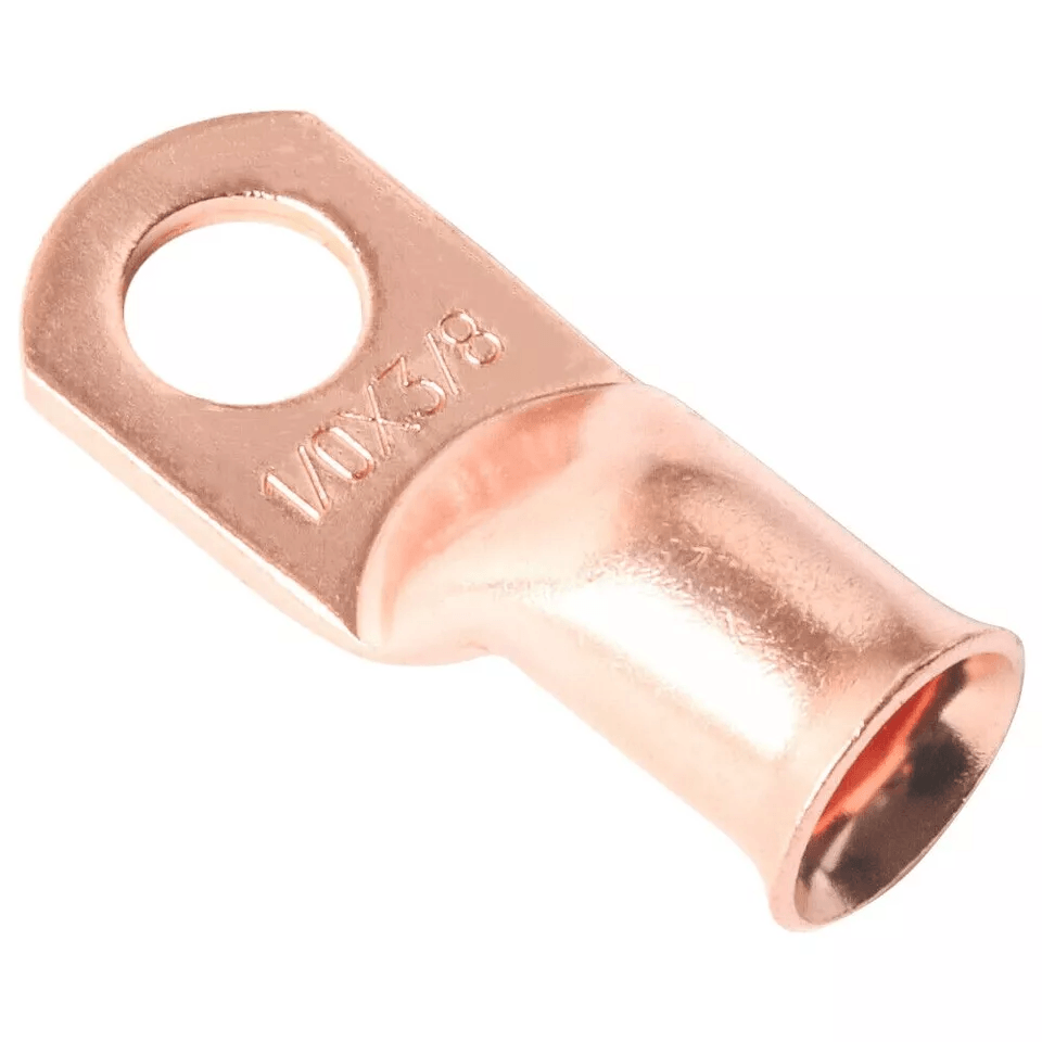 AWG Gauge Copper Lugs W BLACK  RED Heat Shrink Ring Terminals Wire Crimp Connectors For Battery Inv 9