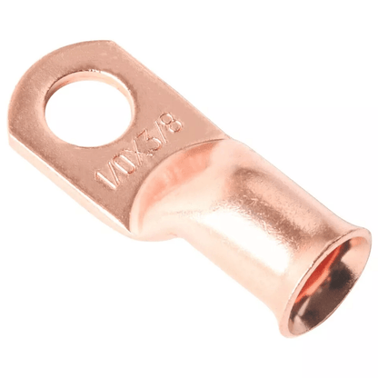 AWG Gauge Copper Lugs W BLACK  RED Heat Shrink Ring Terminals Wire Crimp Connectors For Battery Inv 9