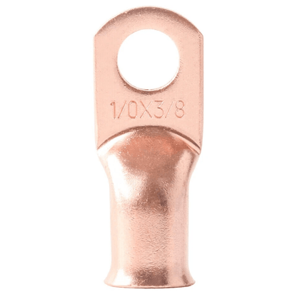 AWG Gauge Copper Lugs W BLACK  RED Heat Shrink Ring Terminals Wire Crimp Connectors For Battery Inv 10