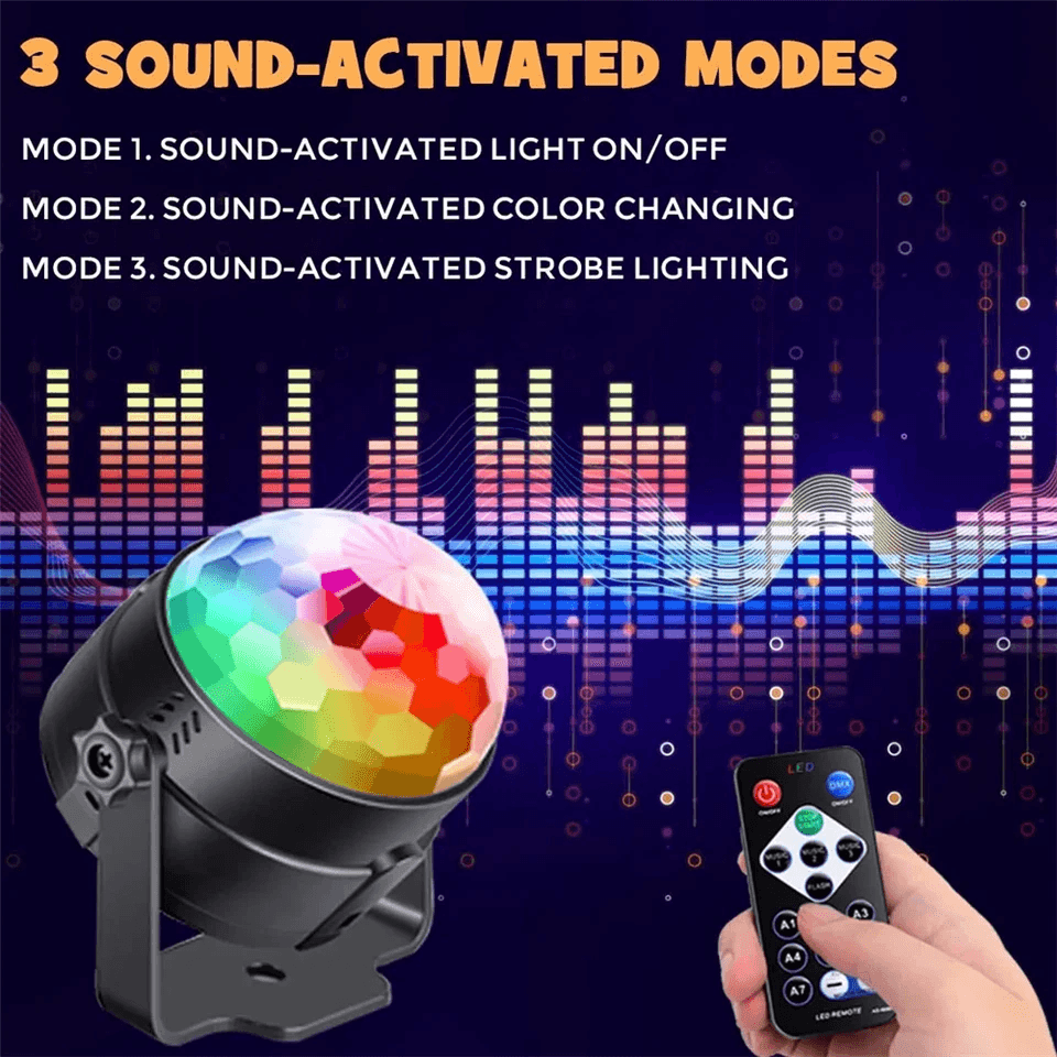 Disco Party Lights Strobe LED DJ Ball Bulb Sound Activated Dance Lamp For Party  Home Decor 1