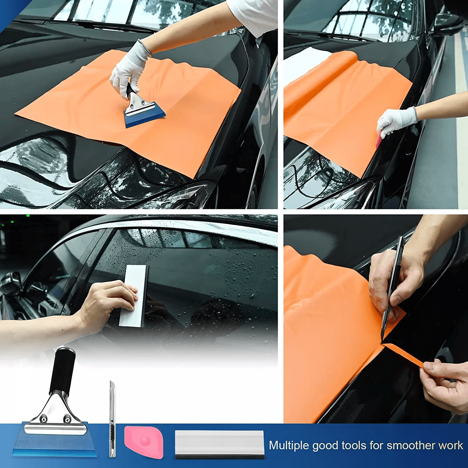 29 PCS Window Tint Tools Kit For Car Auto Film Installation Wrap Squeegee Scraper Set With Cutter B 2