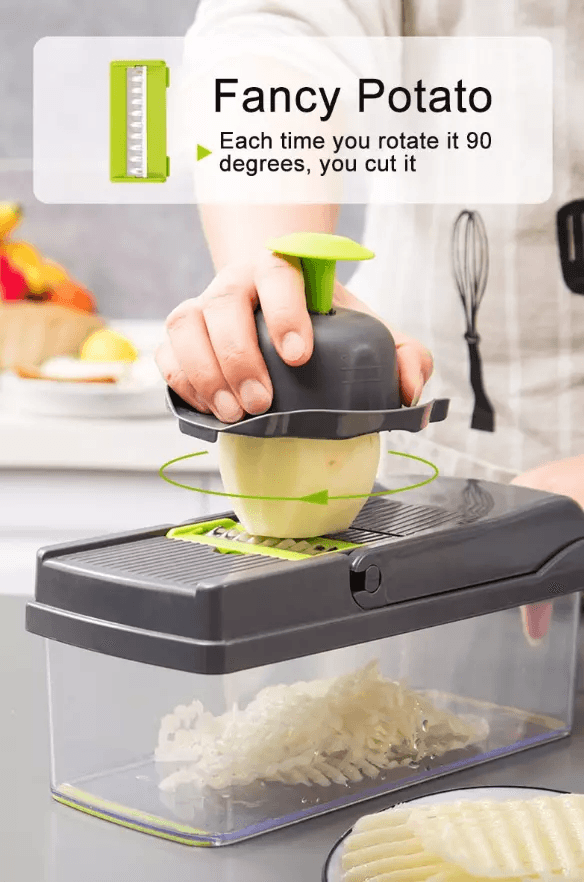 Vegetable Fruit Chopper And Cutter Onion Veggie Dicer Slicer Kitchen Set With Stainless Steel Blade 2