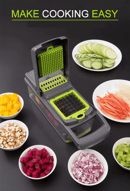 Vegetable Fruit Chopper And Cutter Onion Veggie Dicer Slicer Kitchen Set With Stainless Steel Blade 1