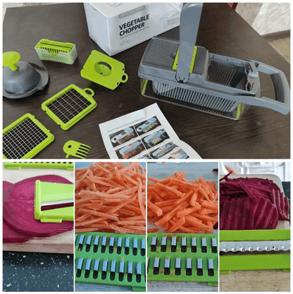Vegetable Fruit Chopper And Cutter Onion Veggie Dicer Slicer Kitchen Set With Stainless Steel Blade 13